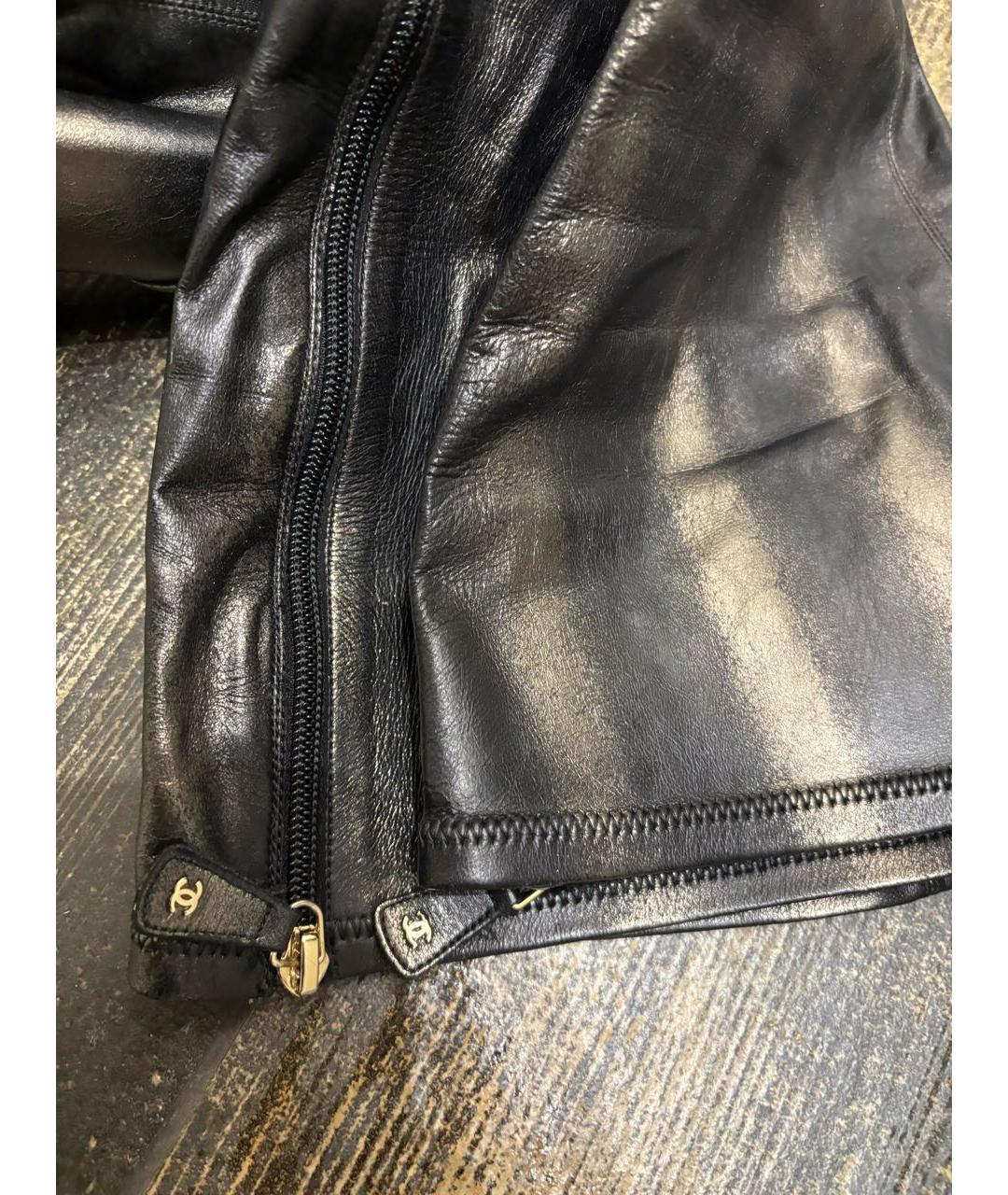 CHANEL Коричневые кожаные ботфорты, фото 5