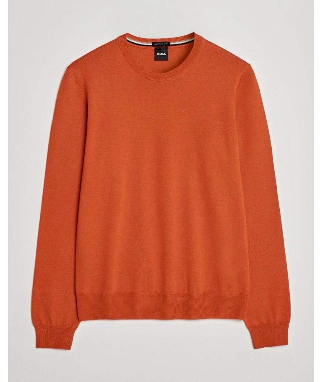 HUGO BOSS Оранжевый шерстяной джемпер / свитер, фото 8