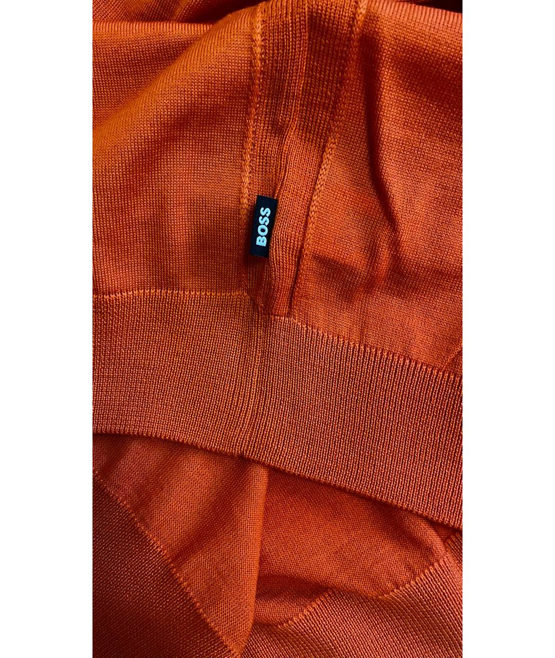 HUGO BOSS Оранжевый шерстяной джемпер / свитер, фото 6