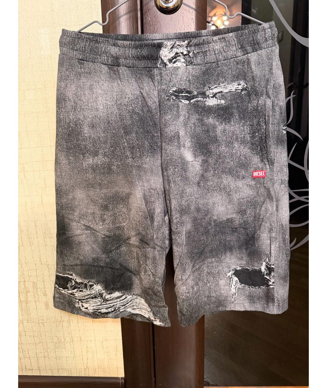 DIESEL Антрацитовые хлопковые шорты, фото 4