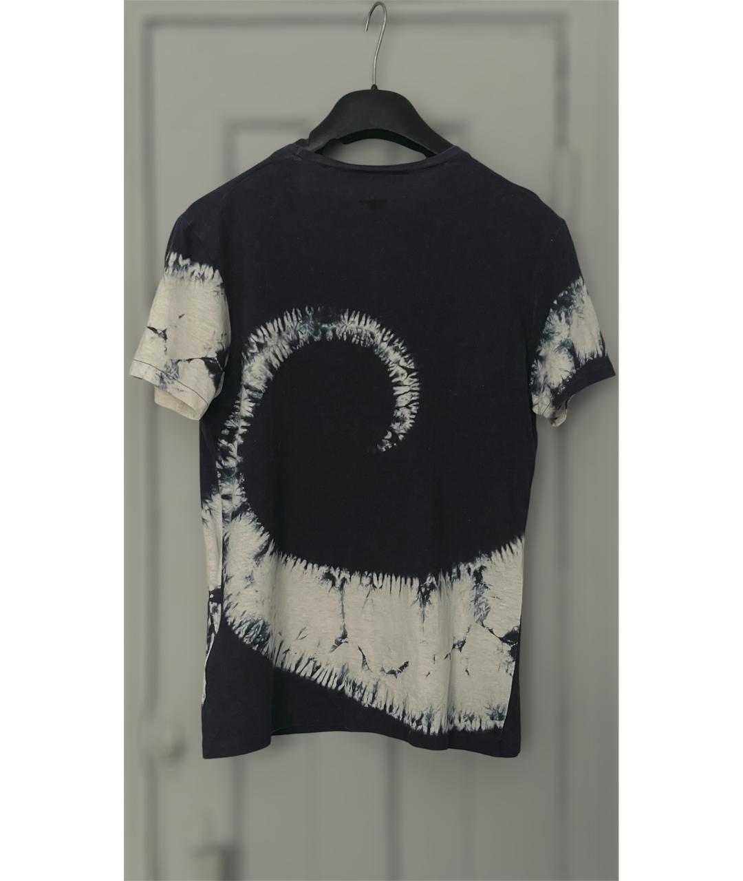 CHRISTIAN DIOR Синяя хлопковая футболка, фото 2