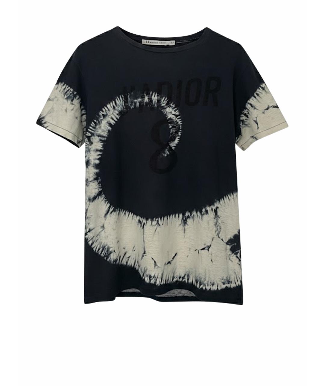 CHRISTIAN DIOR Синяя хлопковая футболка, фото 1