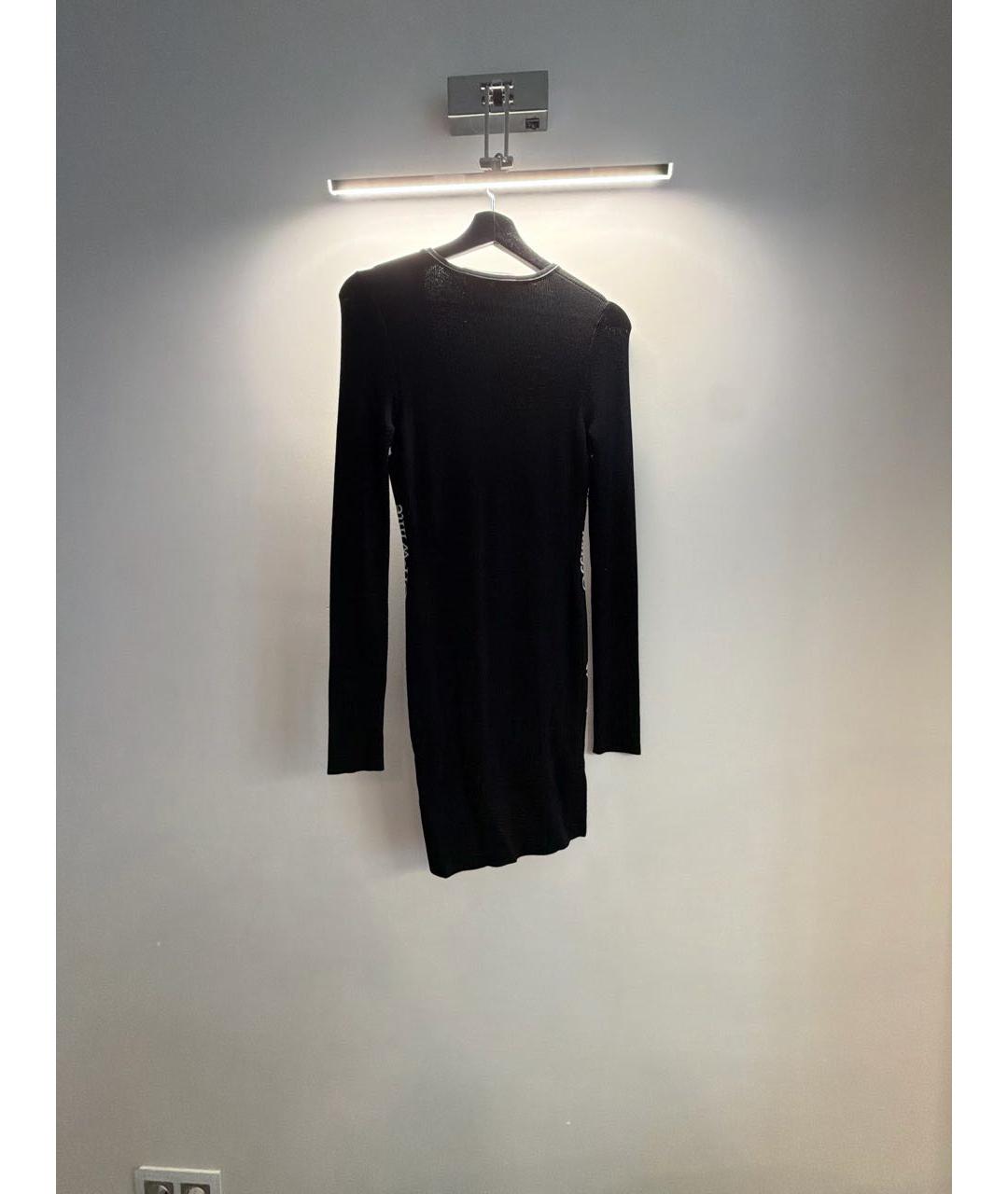 1/OFF Черное вискозное повседневное платье, фото 2