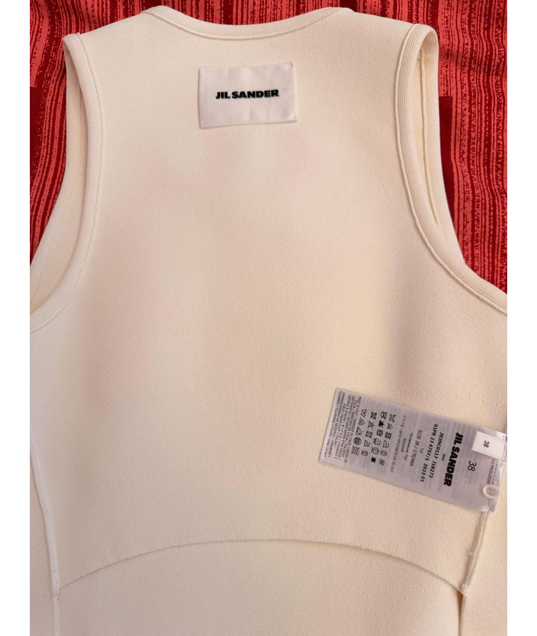 JIL SANDER Белый вискозный костюм с юбками, фото 5