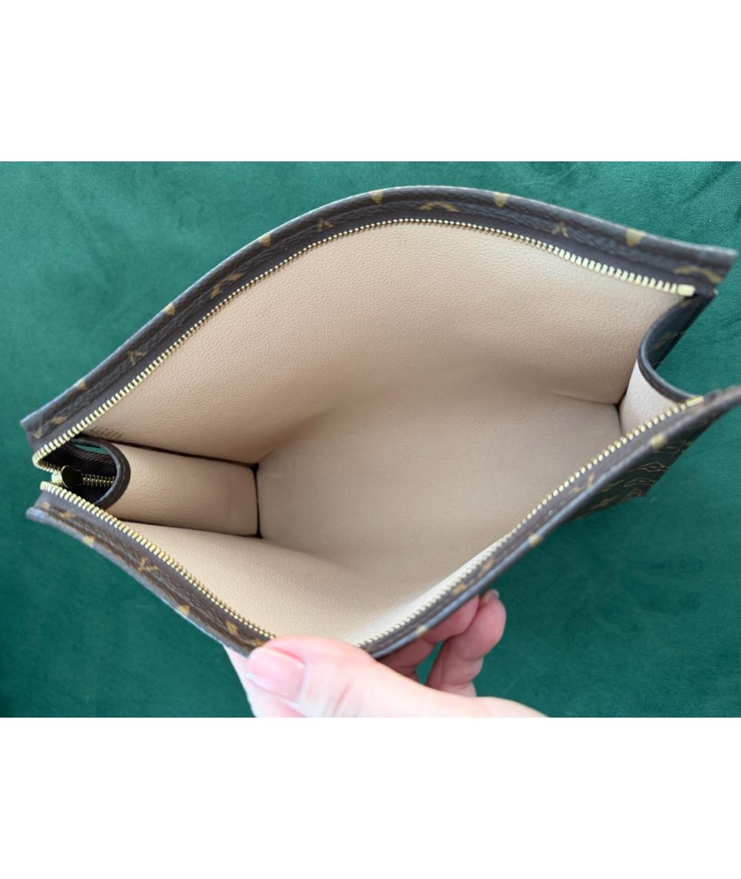 LOUIS VUITTON Коричневая косметичка, фото 2