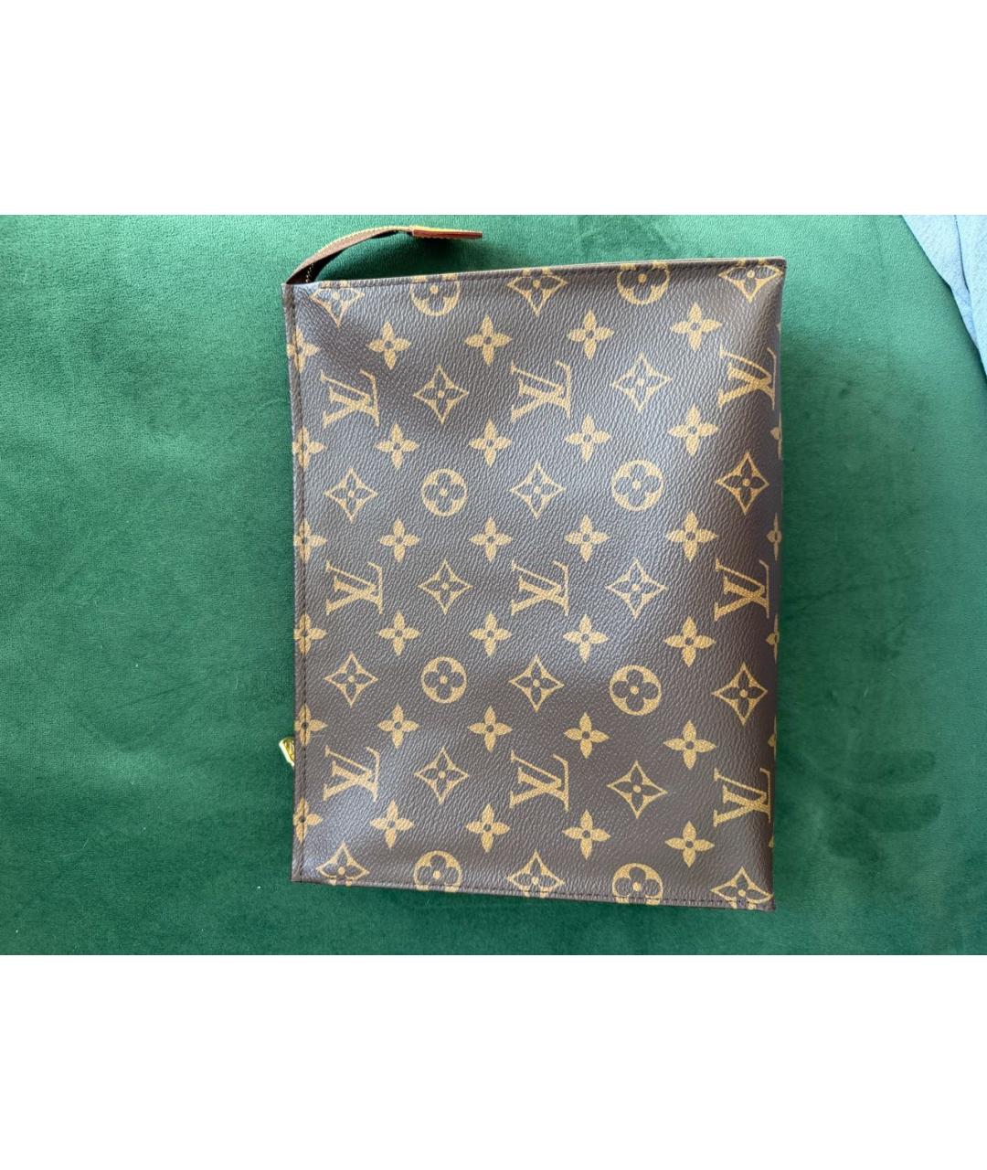 LOUIS VUITTON Коричневая косметичка, фото 5
