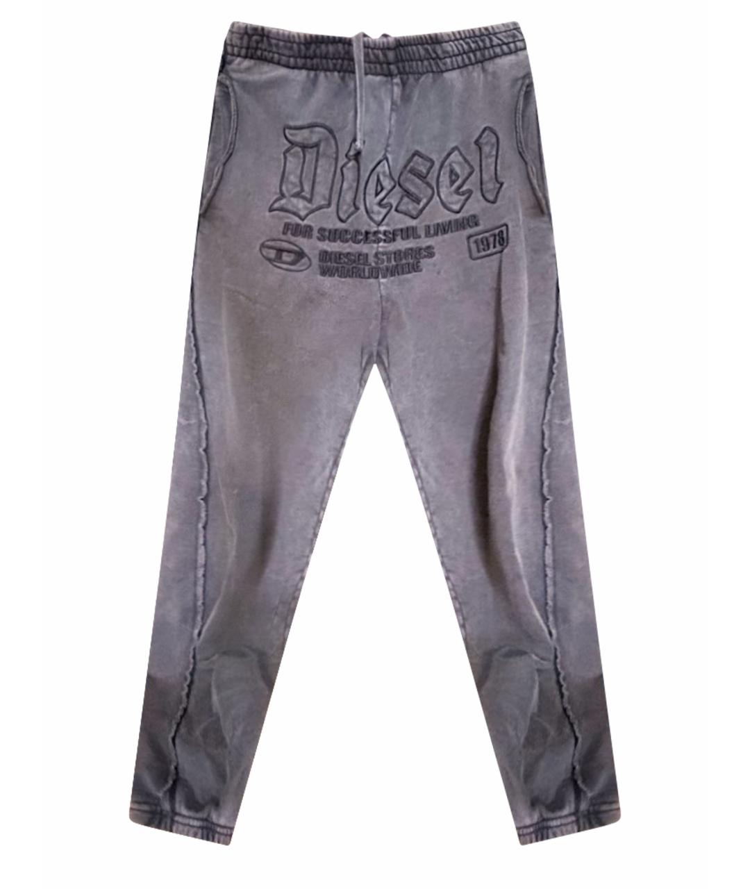 DIESEL Антрацитовые хлопковые повседневные брюки, фото 1