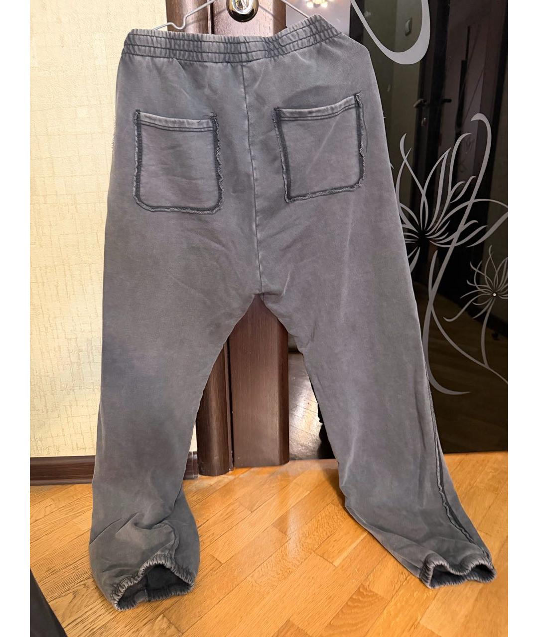 DIESEL Антрацитовые хлопковые повседневные брюки, фото 2