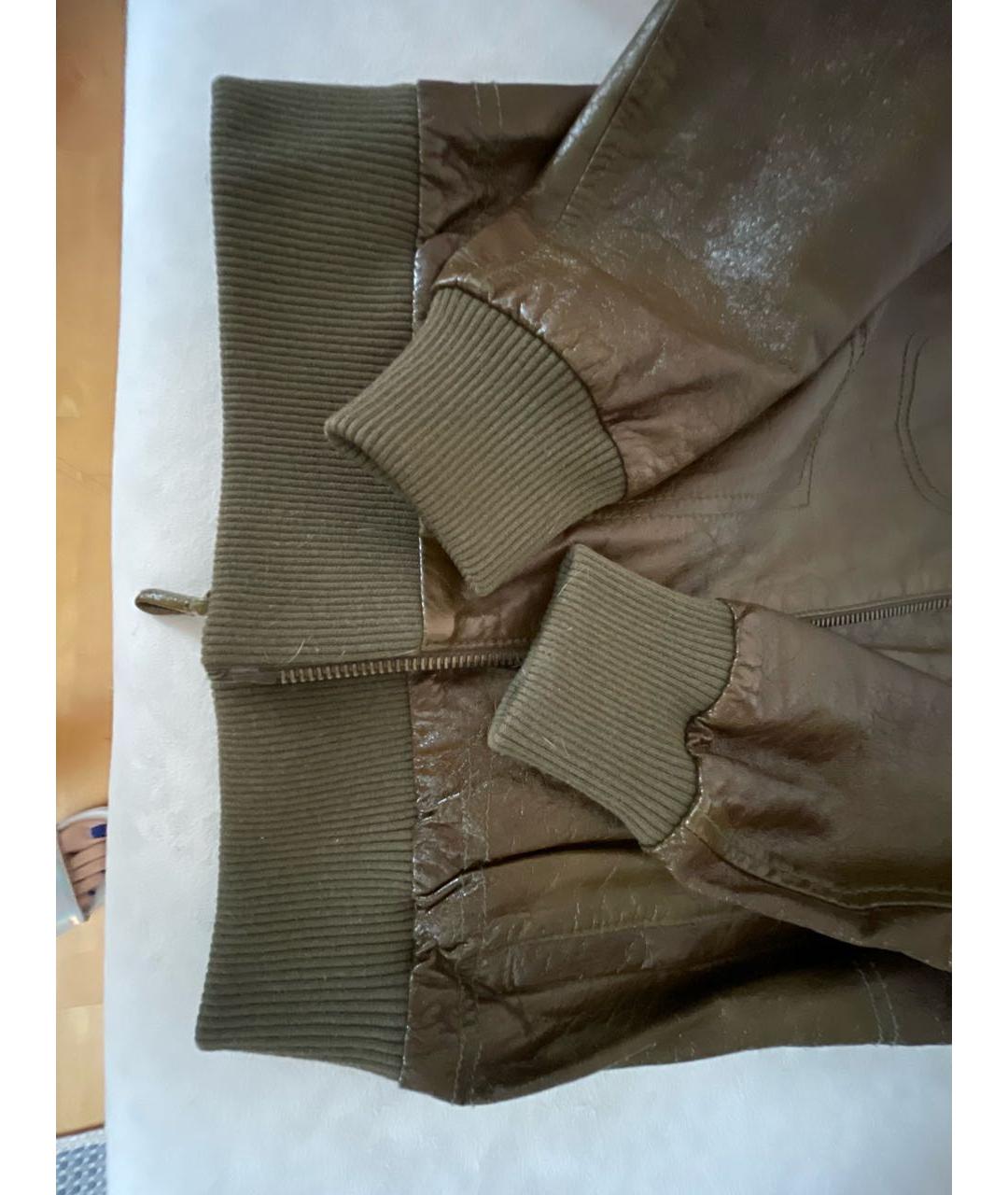 ICEBERG Хаки кожаная куртка, фото 8