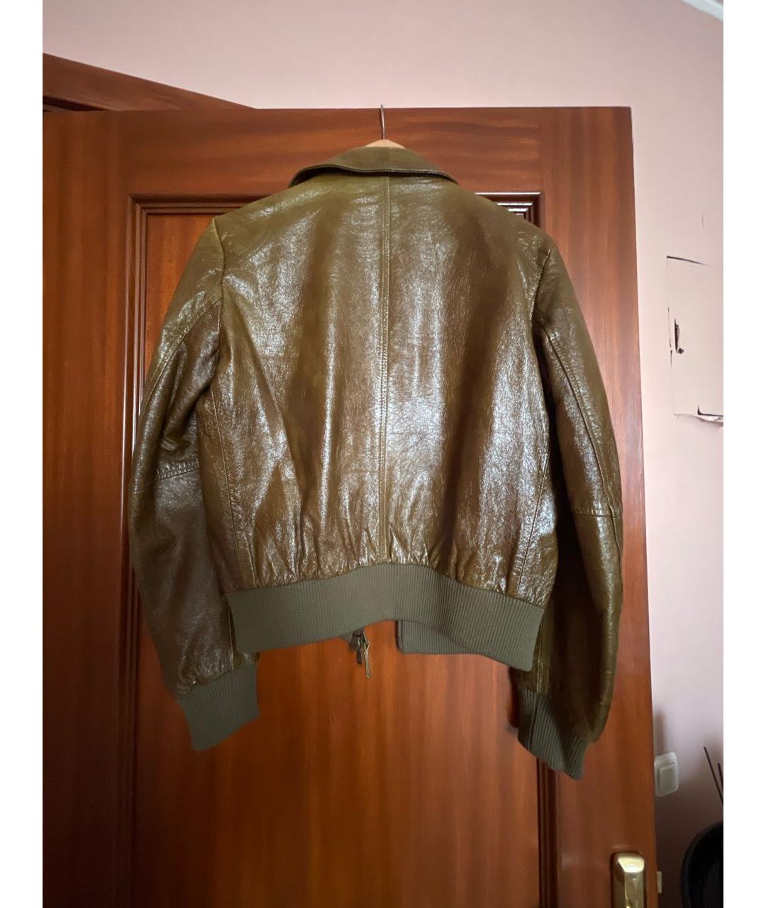 ICEBERG Хаки кожаная куртка, фото 2