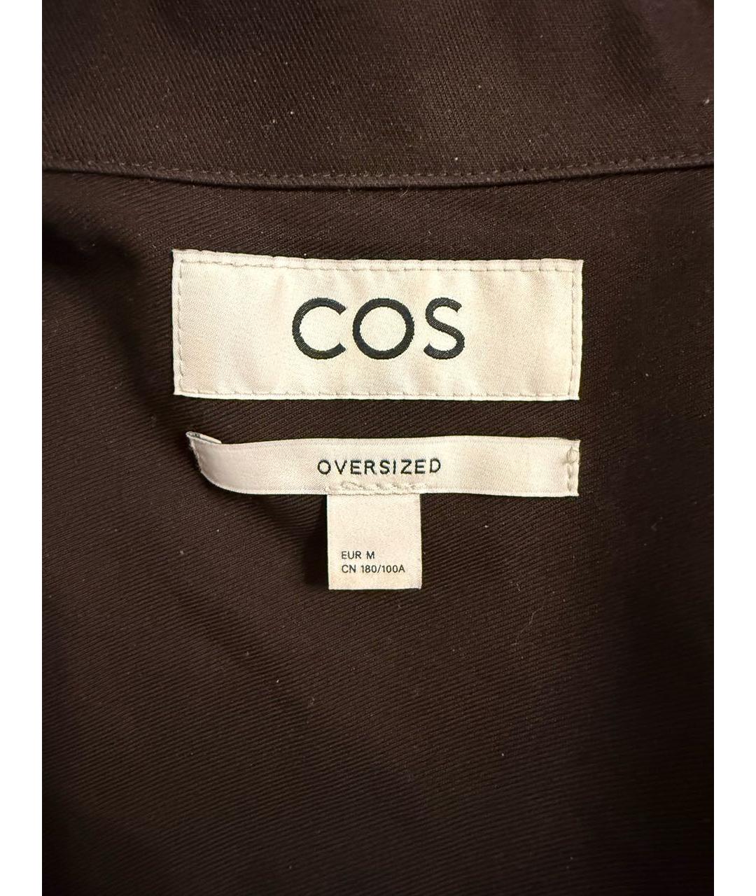 COS Коричневая хлопковая классическая рубашка, фото 3