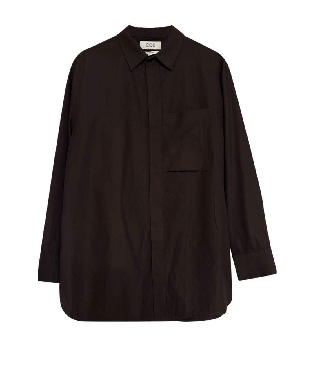 COS Коричневая хлопковая классическая рубашка, фото 1
