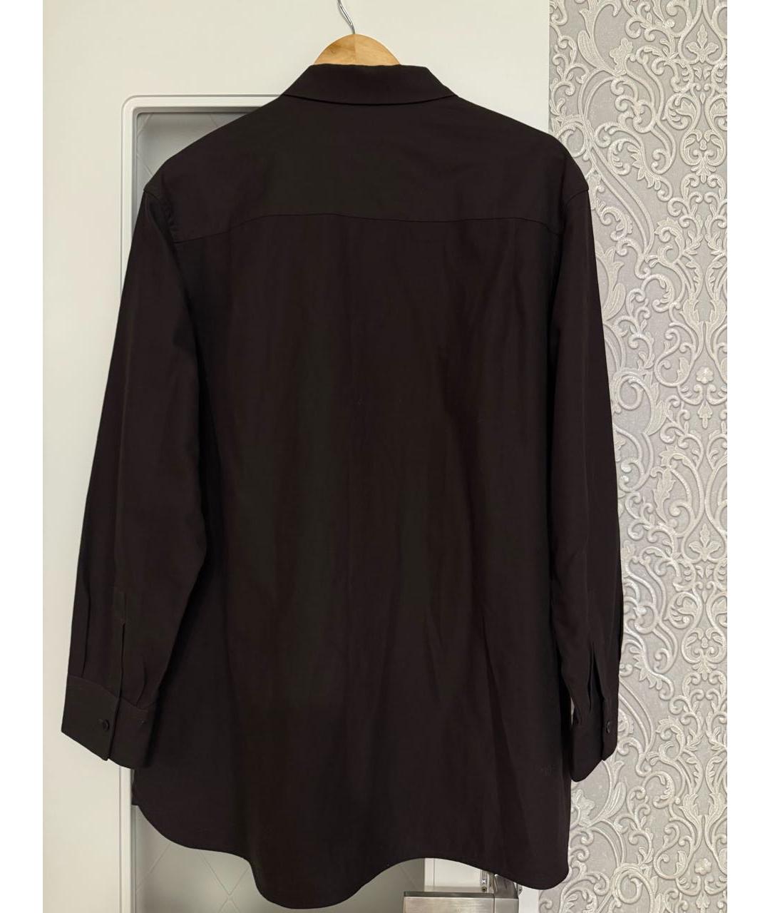 COS Коричневая хлопковая классическая рубашка, фото 2