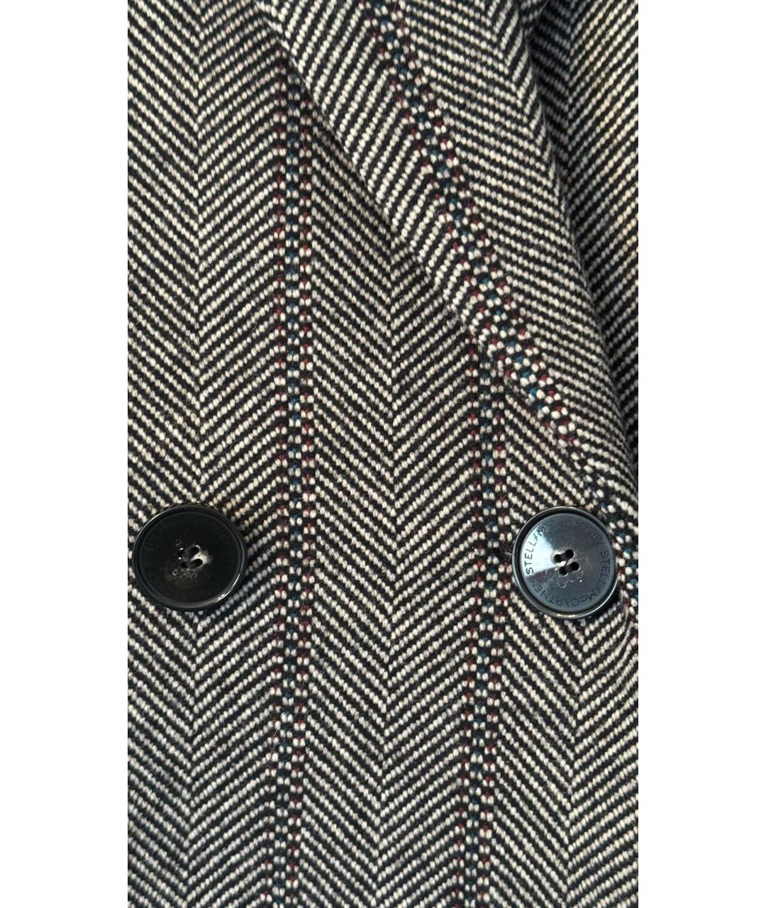 STELLA MCCARTNEY Серое шерстяное пальто, фото 4