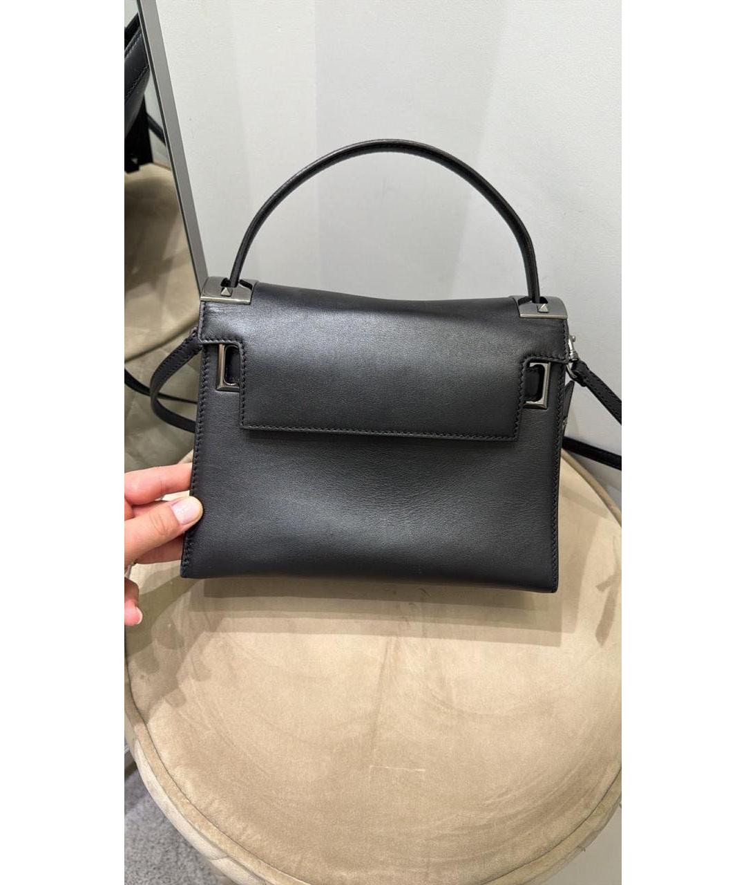 VALENTINO Черная кожаная сумка через плечо, фото 9