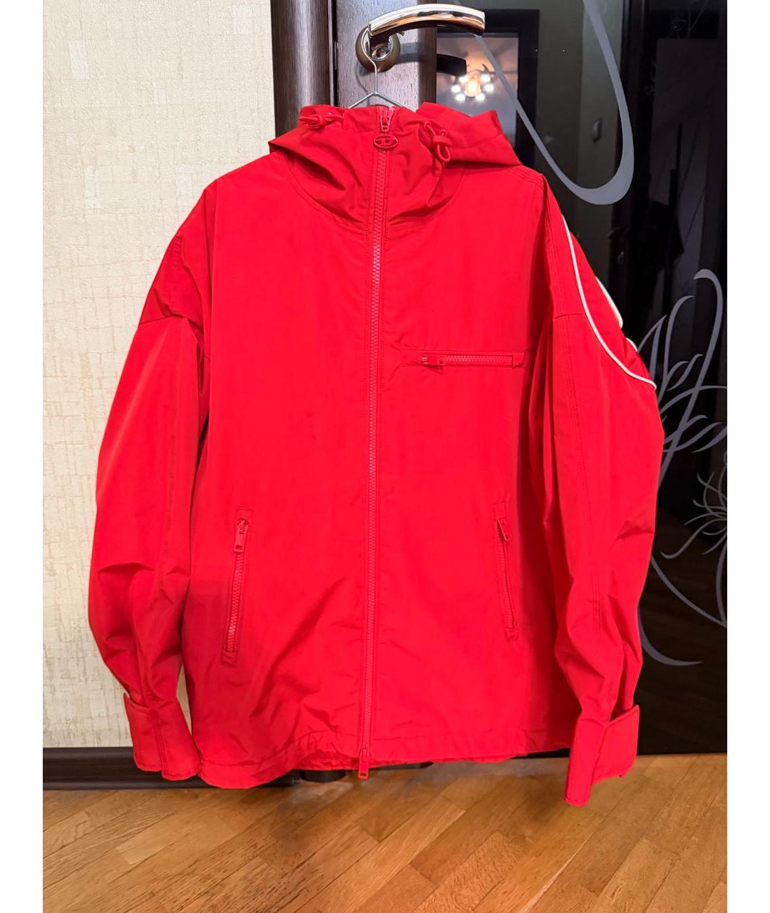 DIESEL Красная полиуретановая куртка, фото 4