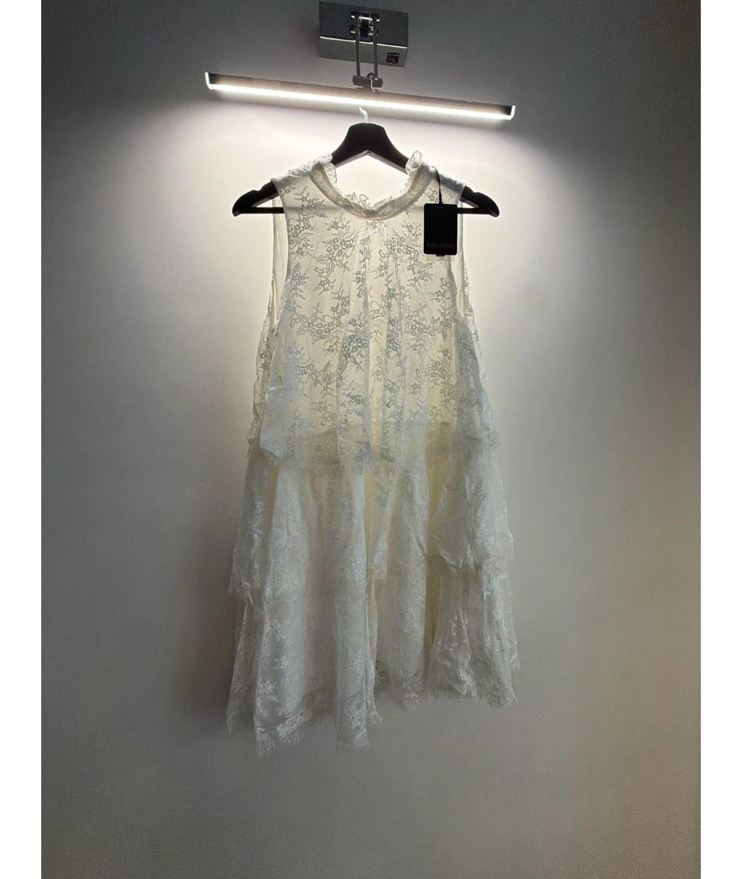 ERMANNO FIRENZE Белое полиэстеровое коктейльное платье, фото 5