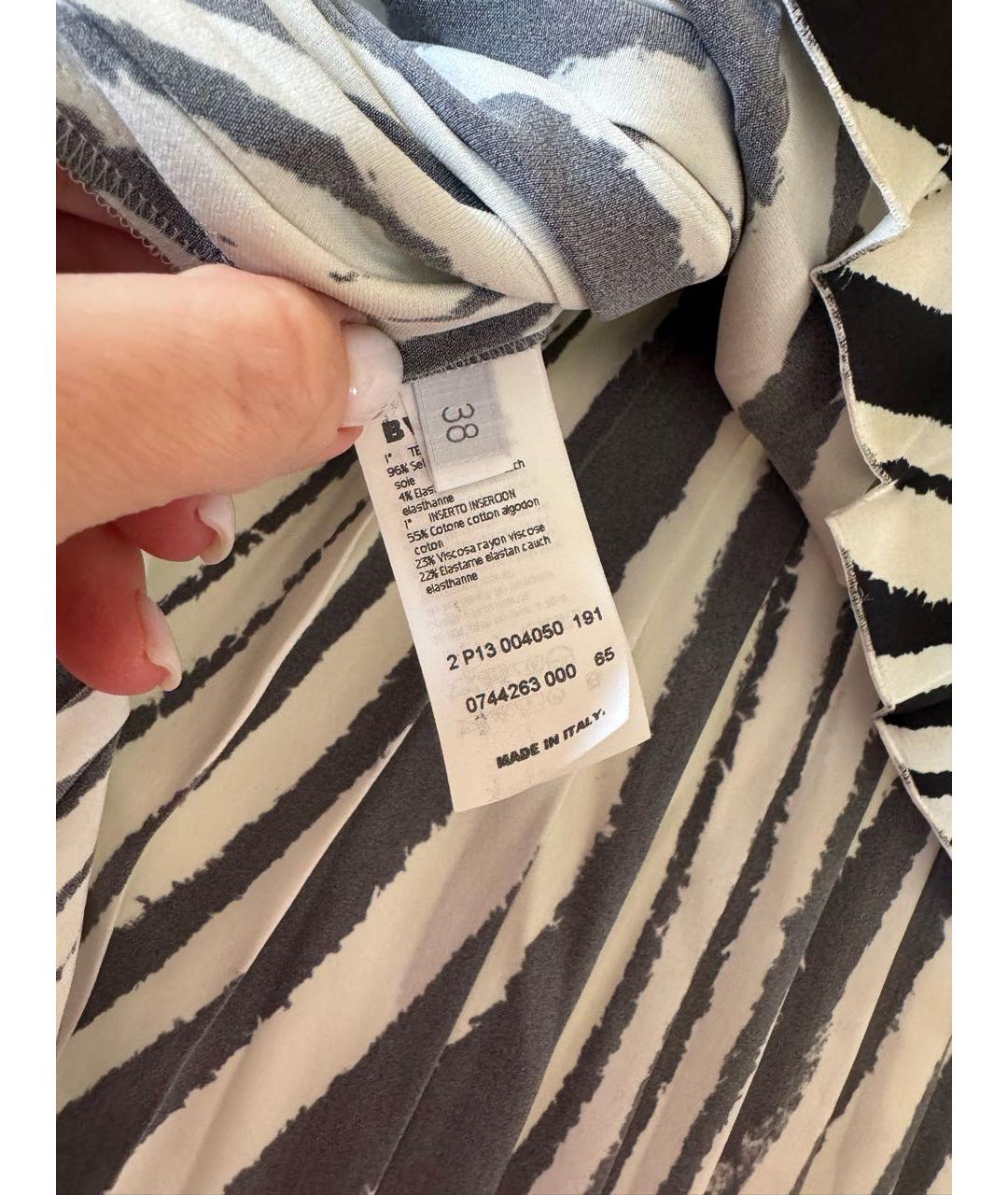 LES COPAINS Черная шелковая юбка мини, фото 5