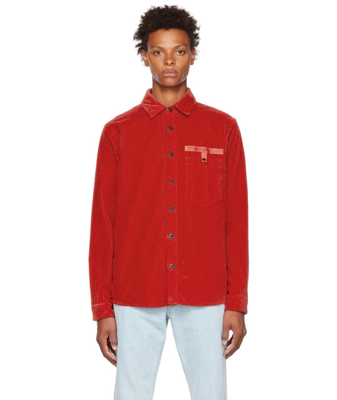 STONE ISLAND Красная хлопковая кэжуал рубашка, фото 5
