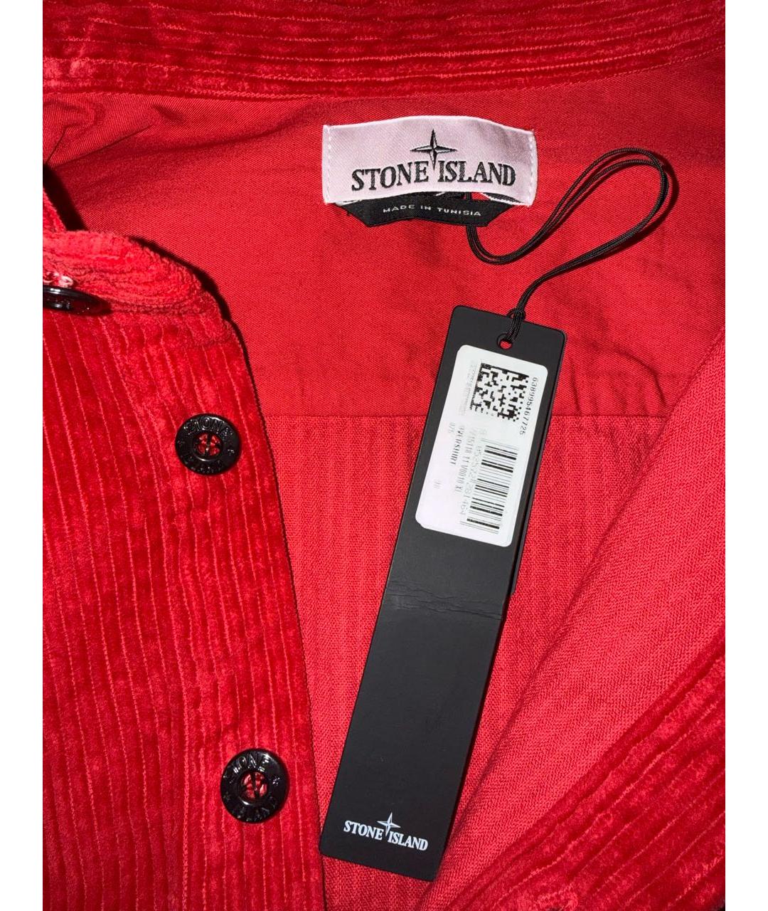 STONE ISLAND Красная хлопковая кэжуал рубашка, фото 3