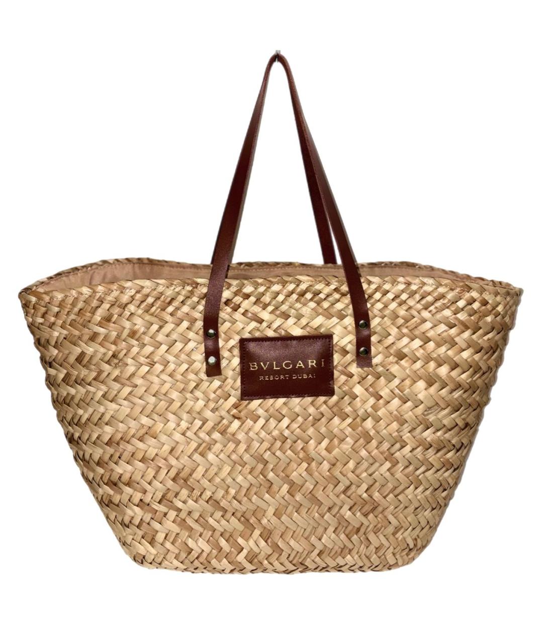 BVLGARI Бежевая пляжная сумка, фото 8