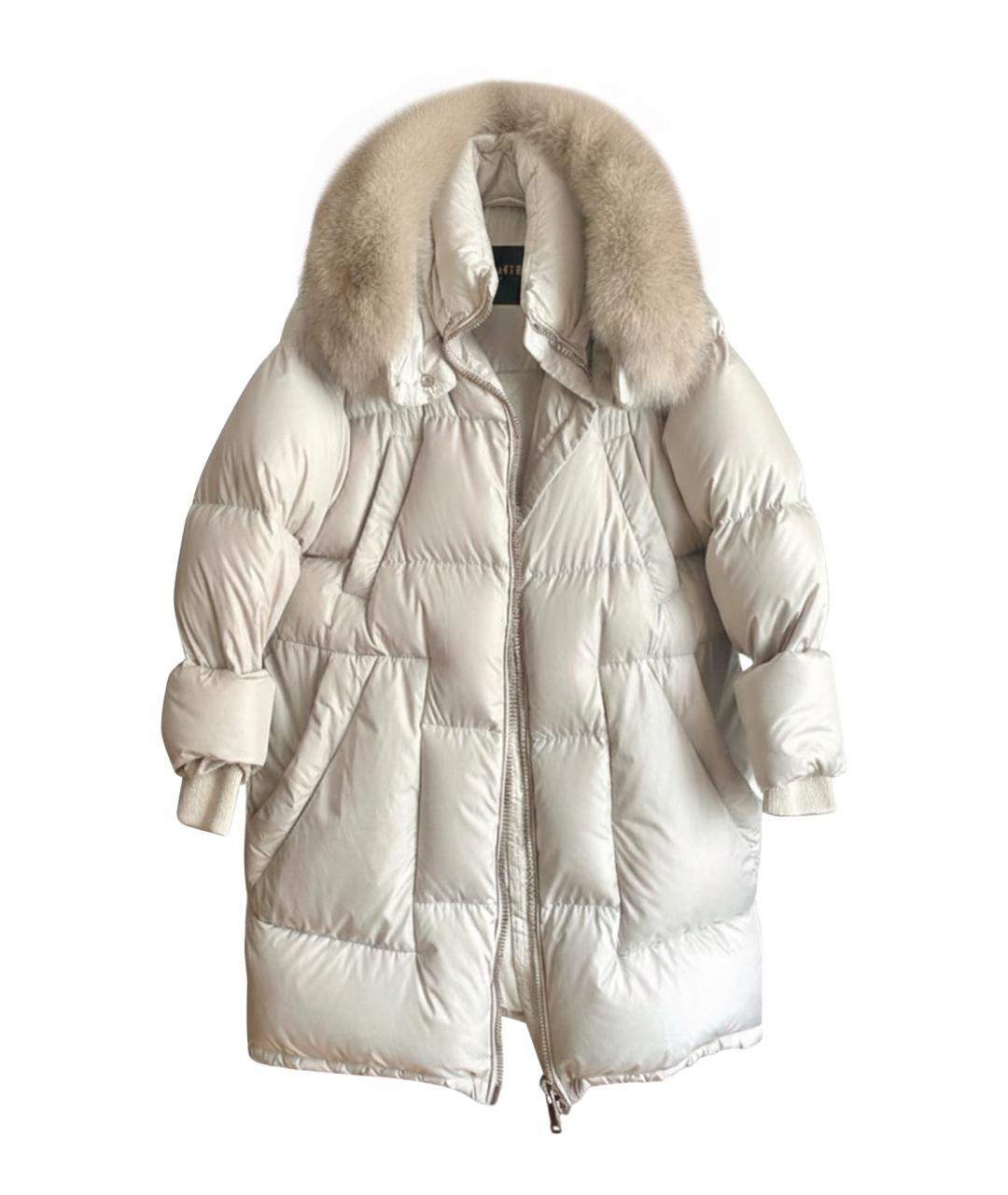 MOORER Белый полиэстеровый пуховик, фото 1
