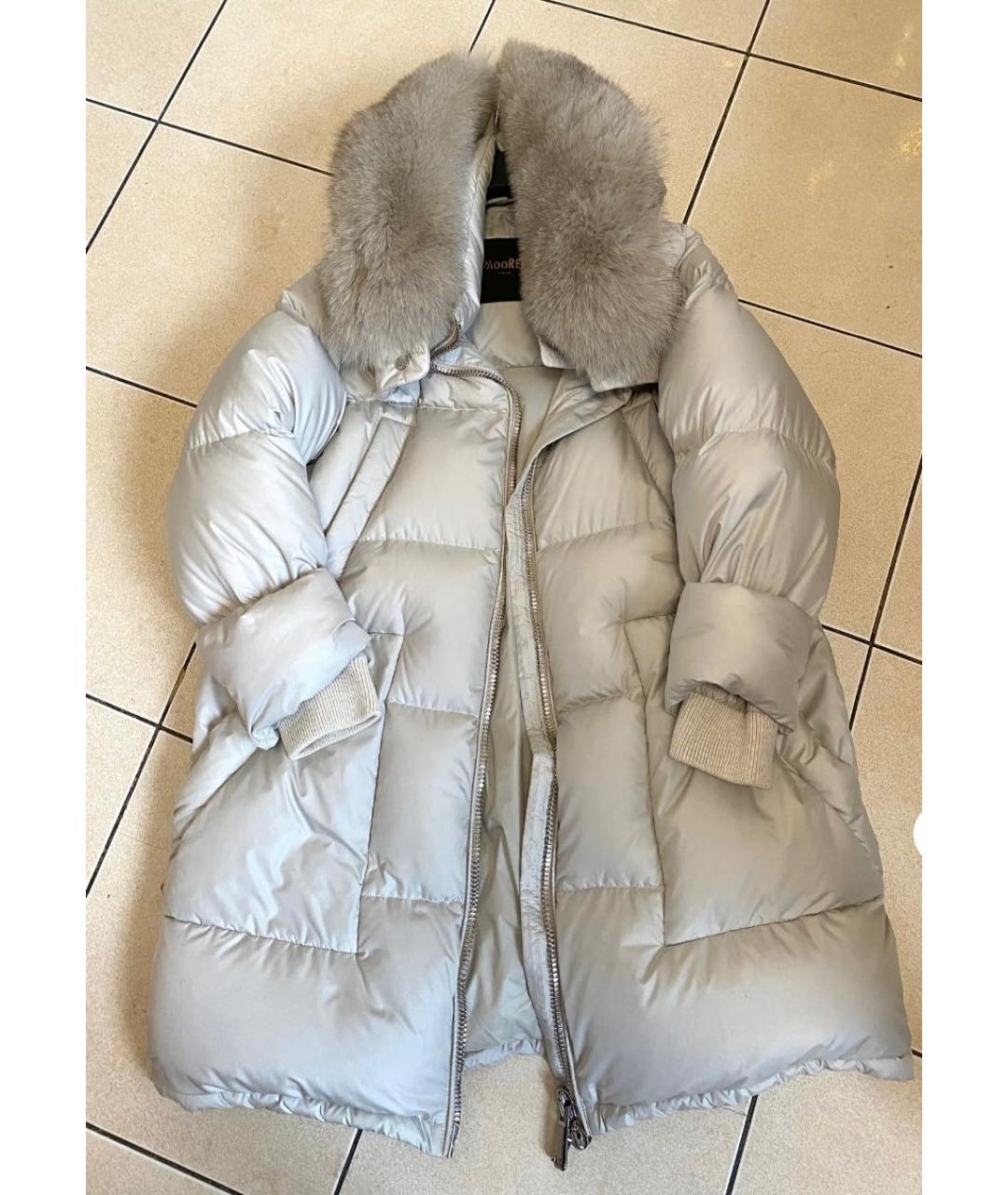 MOORER Белый полиэстеровый пуховик, фото 2