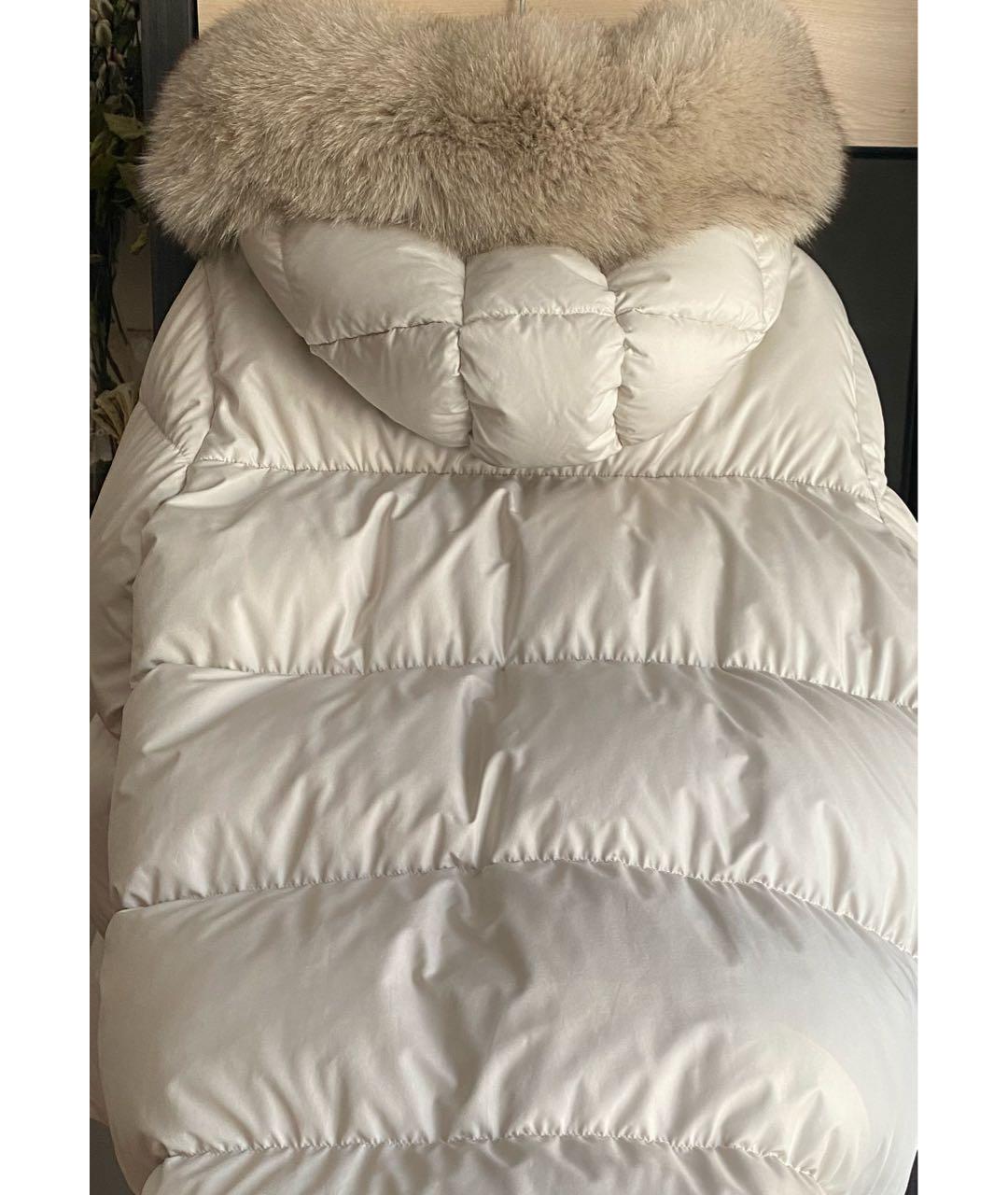 MOORER Белый полиэстеровый пуховик, фото 4