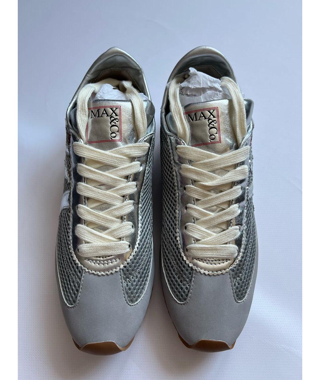 MAX&CO Серебряные текстильные кроссовки, фото 2