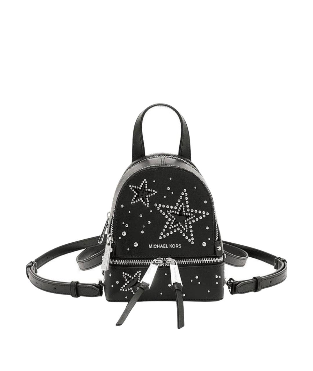 MICHAEL KORS Черный кожаный рюкзак, фото 1