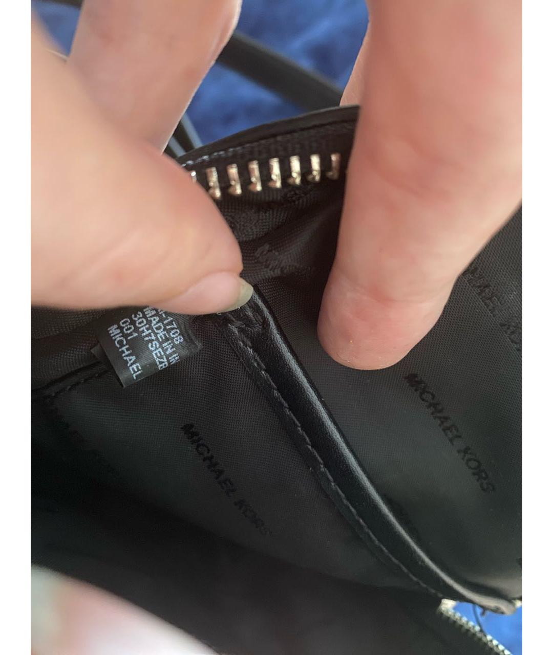 MICHAEL KORS Черный кожаный рюкзак, фото 7