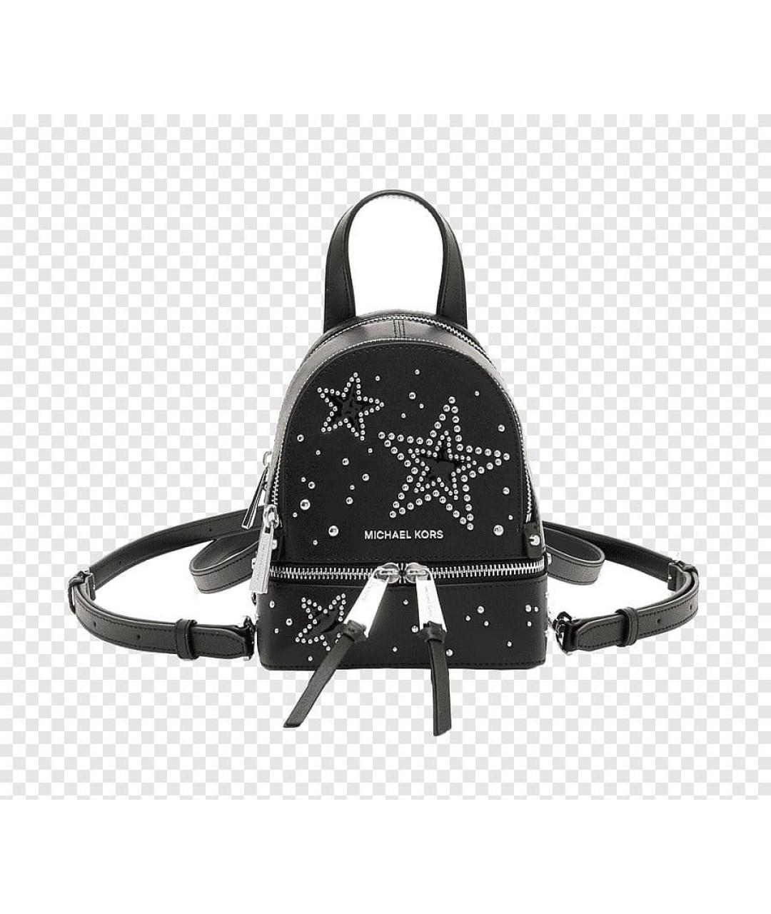 MICHAEL KORS Черный кожаный рюкзак, фото 9