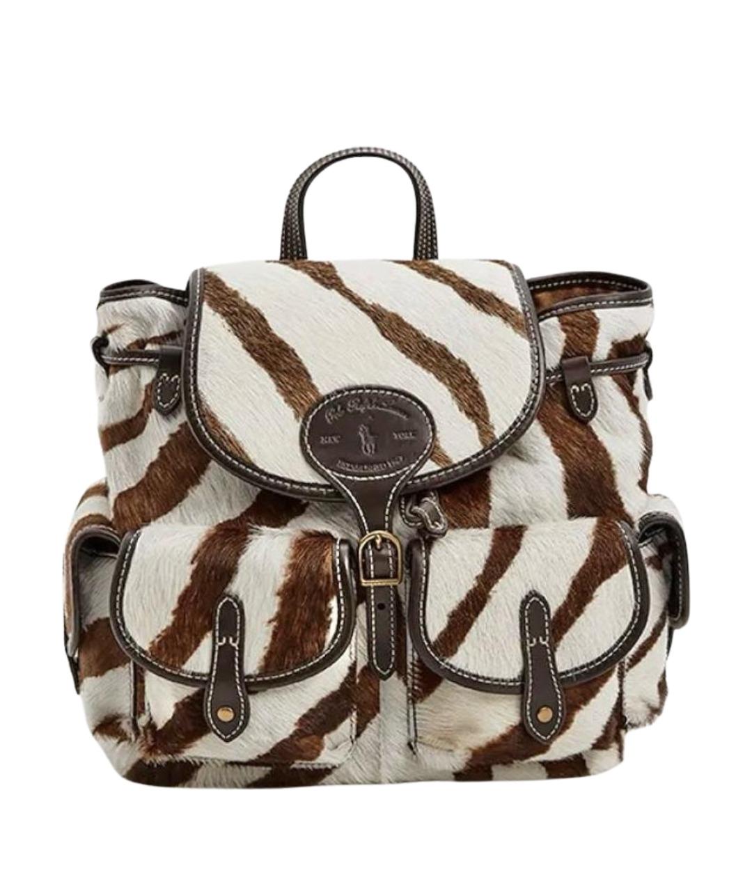 POLO RALPH LAUREN Коричневый меховой рюкзак, фото 1