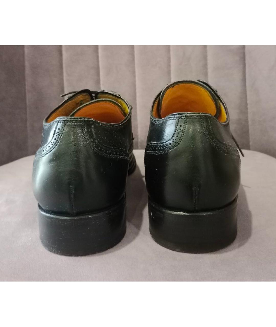 CANALI Черные кожаные туфли, фото 4