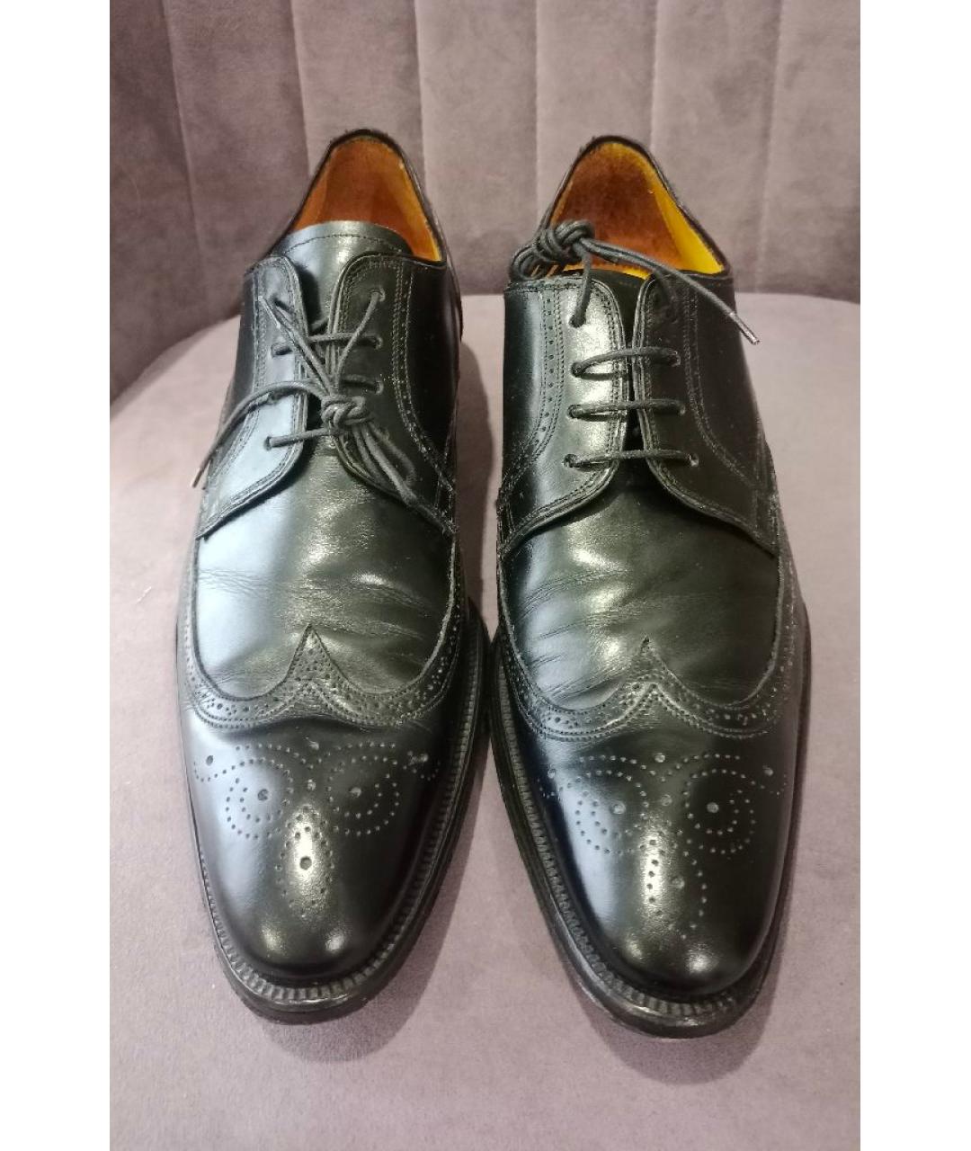 CANALI Черные кожаные туфли, фото 7