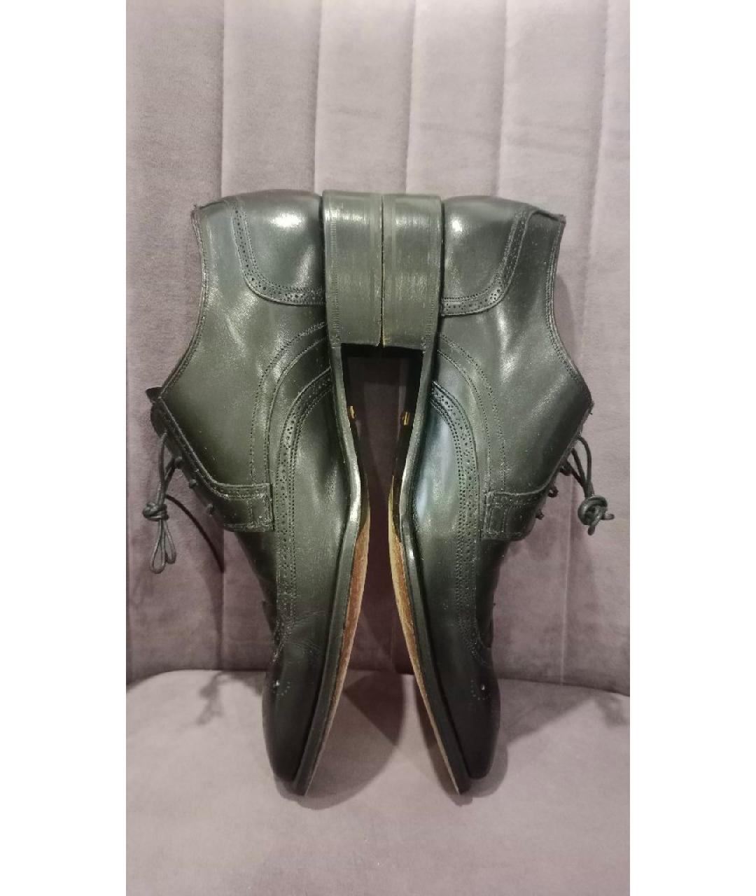 CANALI Черные кожаные туфли, фото 8