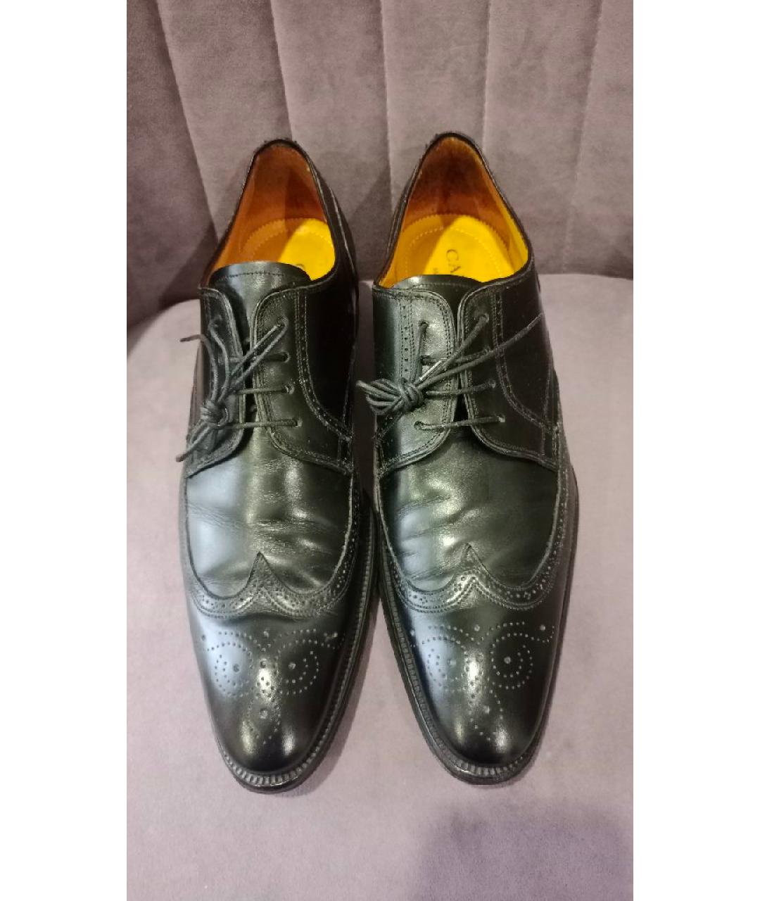 CANALI Черные кожаные туфли, фото 2