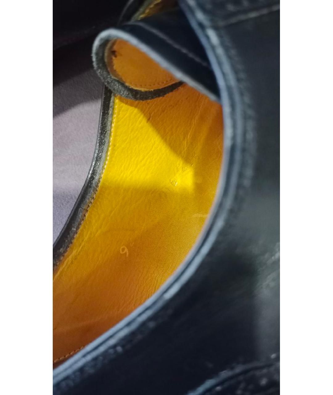 CANALI Черные кожаные туфли, фото 5