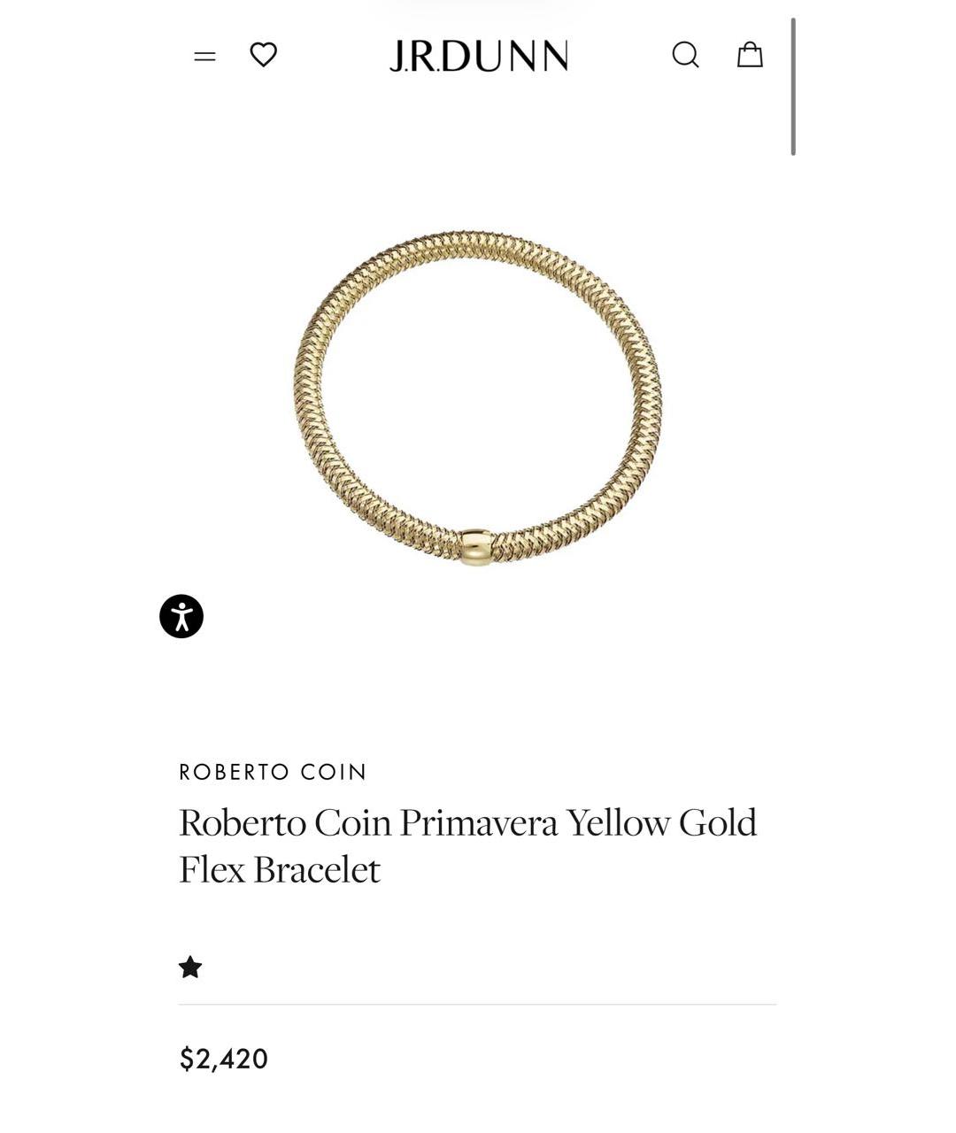 ROBERTO COIN Серебрянный браслет из белого золота, фото 8