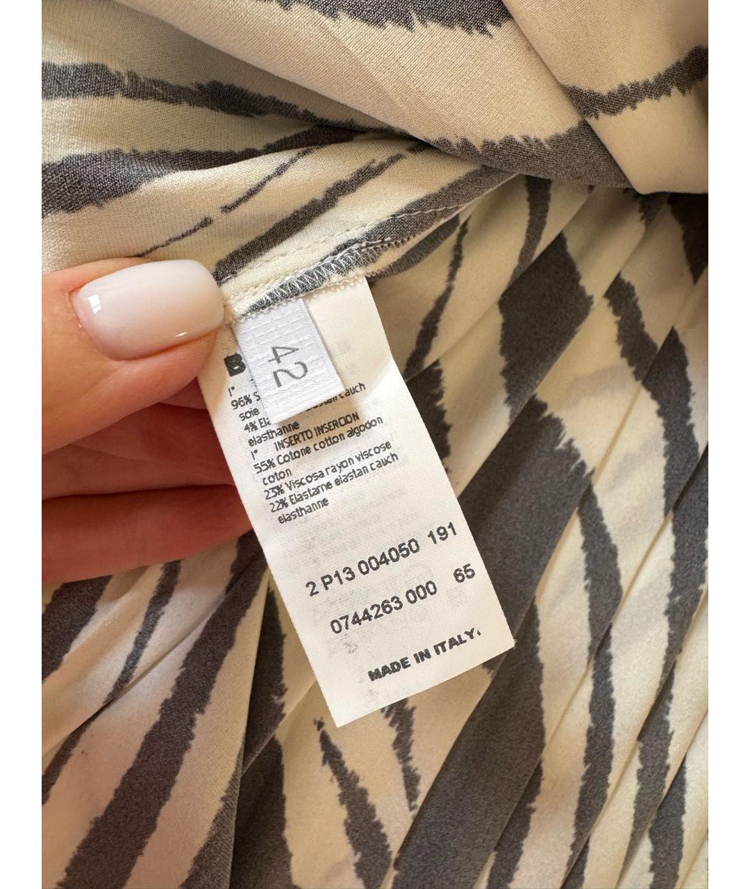 LES COPAINS Черный шелковый костюм с юбками, фото 8