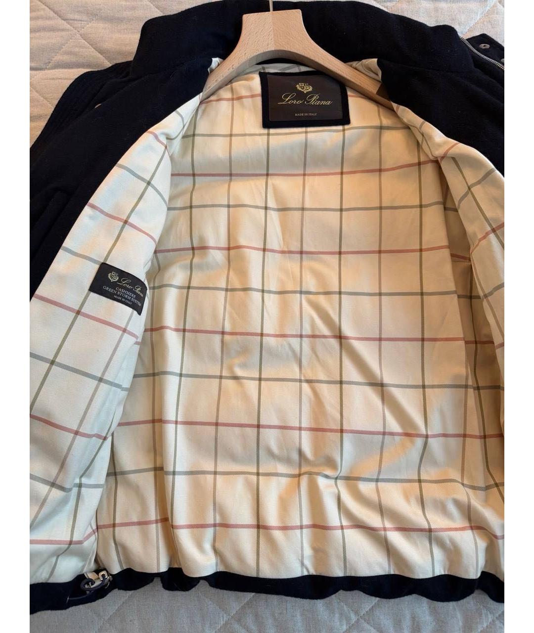 LORO PIANA Синий кашемировый пуховик, фото 2