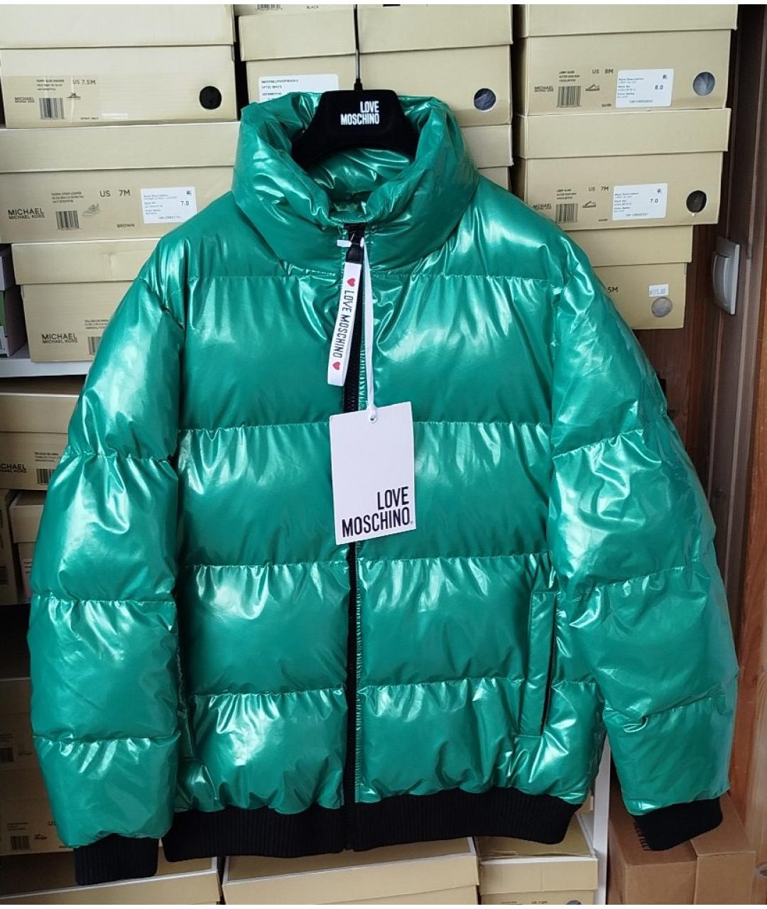 MOSCHINO Зеленая полиэстеровая куртка, фото 8
