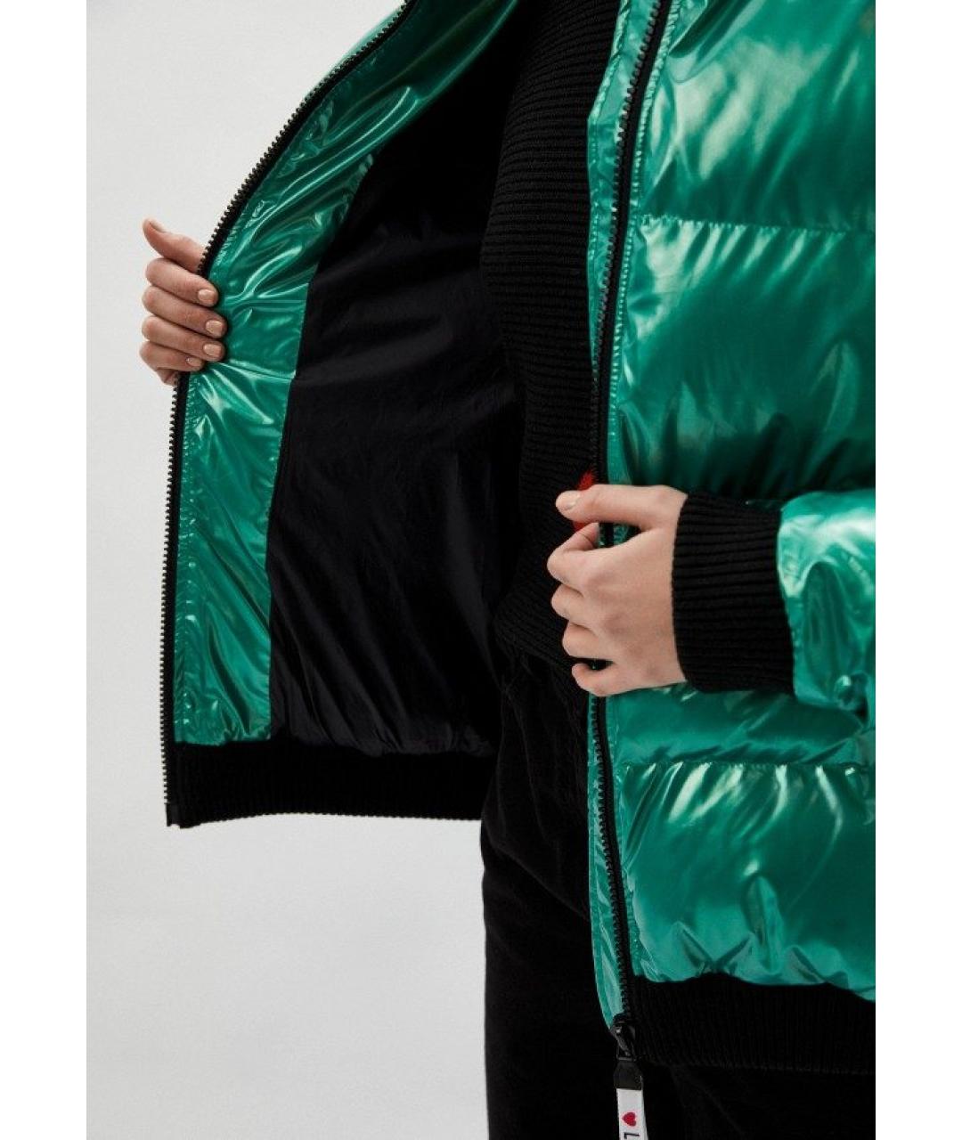 MOSCHINO Зеленая полиэстеровая куртка, фото 7