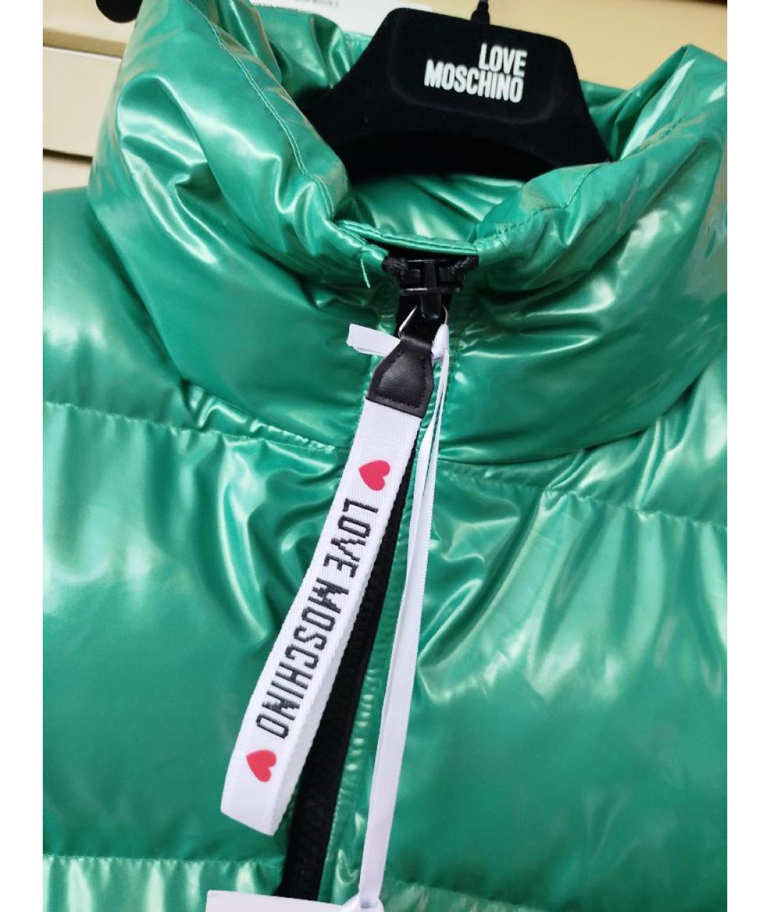 MOSCHINO Зеленая полиэстеровая куртка, фото 4