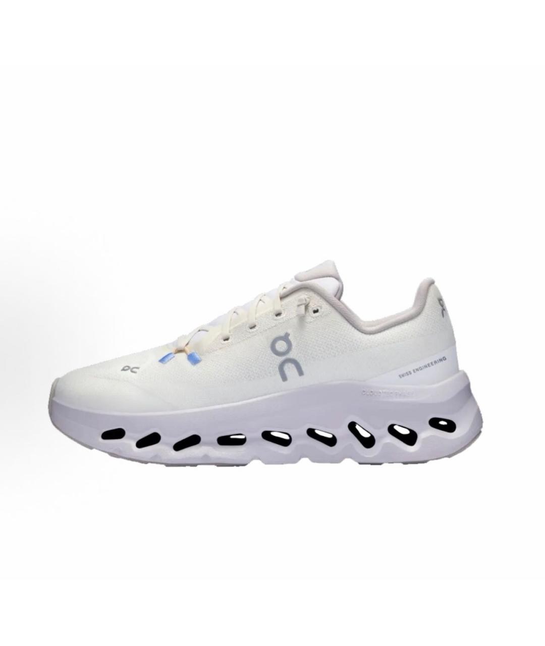 ON Белые текстильные низкие кроссовки / кеды, фото 5