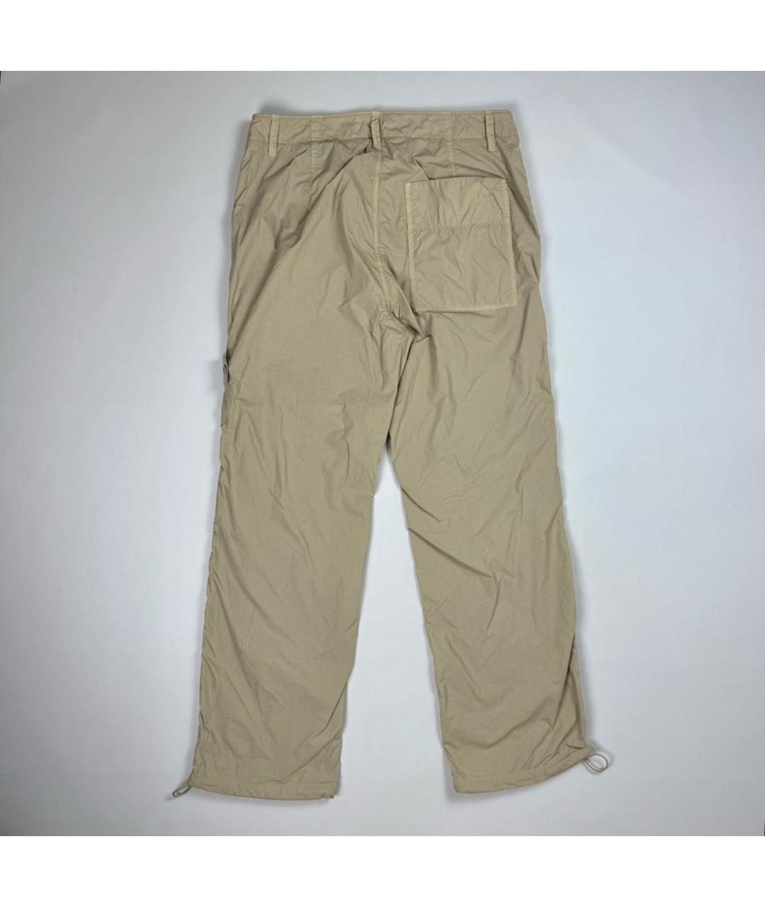 STONE ISLAND Бежевые хлопковые повседневные брюки, фото 2