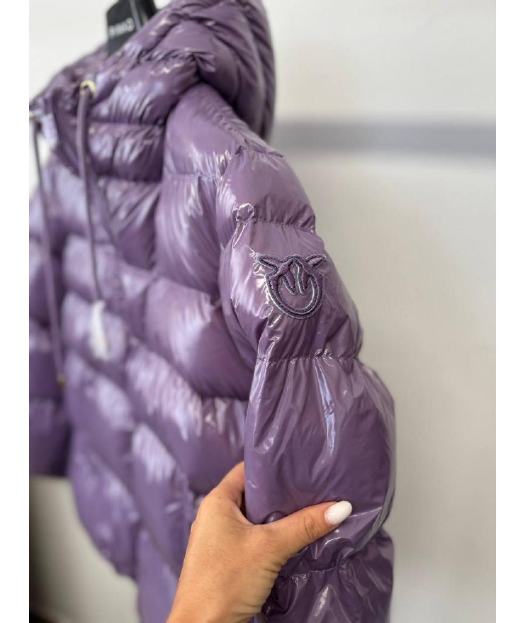 PINKO Фиолетовая полиэстеровая куртка, фото 4