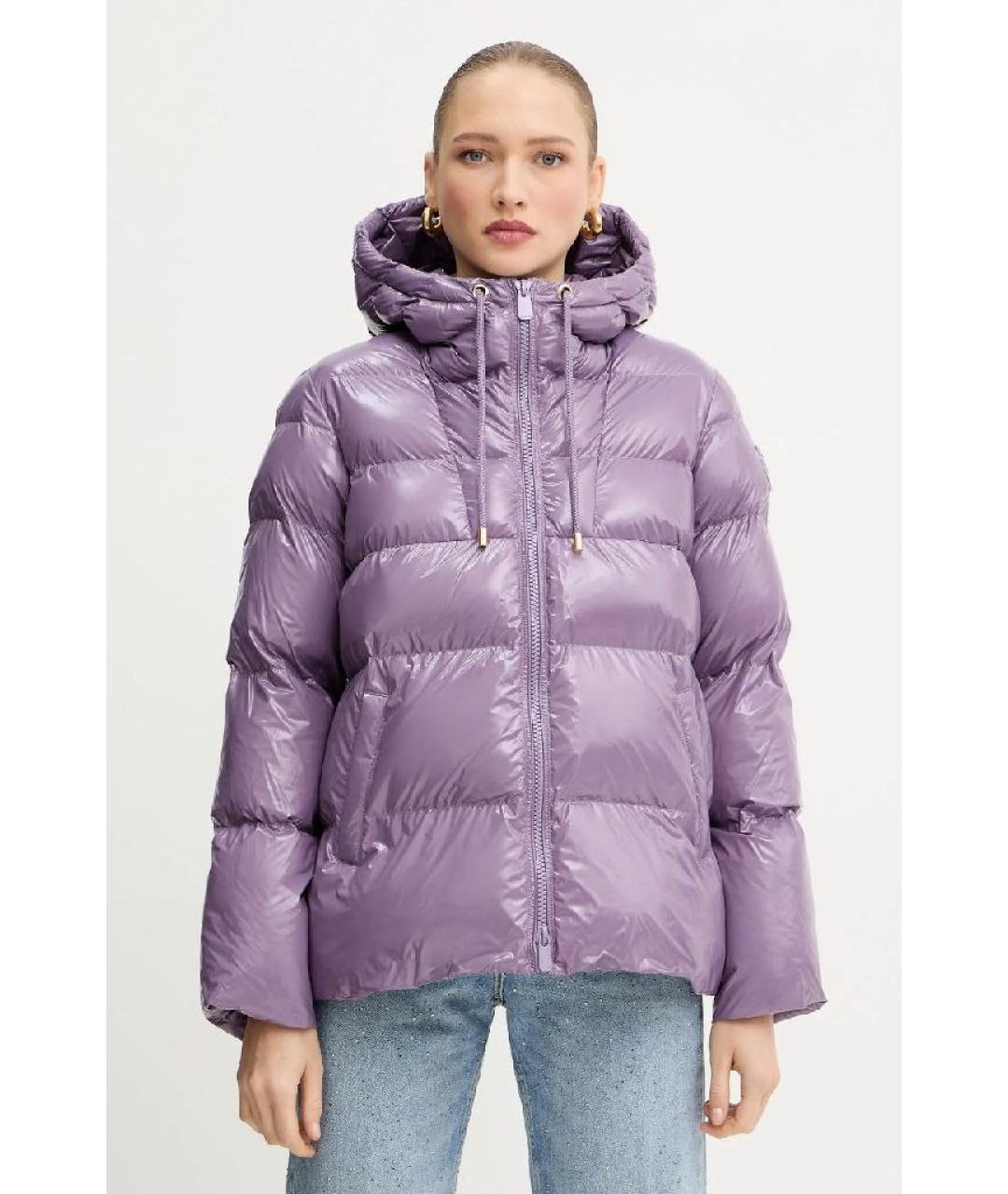 PINKO Фиолетовая полиэстеровая куртка, фото 5