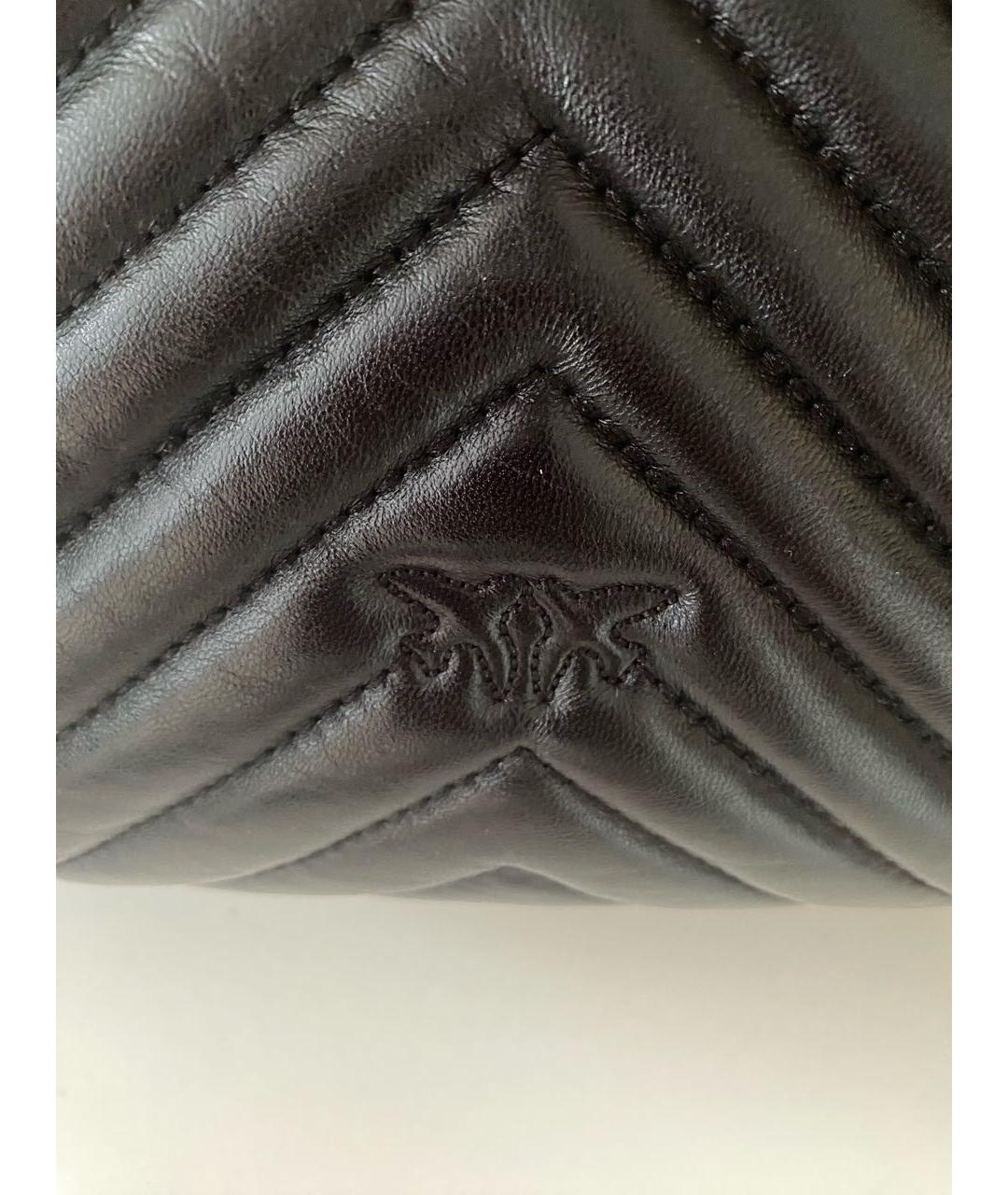 PINKO Черная кожаная сумка через плечо, фото 8