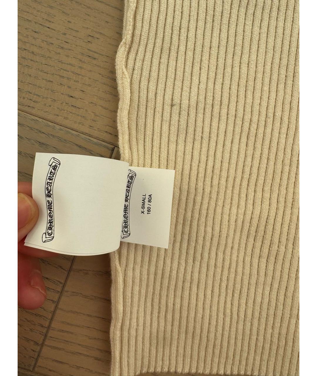 CHROME HEARTS Бежевая кашемировая водолазка, фото 6